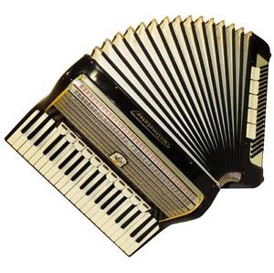 Weltmeister Black, 120 Bass, 16 Registers, Classic German Piano Accordion, 711