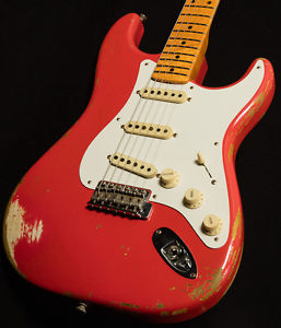 Fender Custom Shop Limited Edition 55 Stratocaster, Heavy Relic Faded Fiesta Red