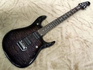 MUSIC MAN JP 6 BFR Quilt Trans Black guitar From JAPAN/456