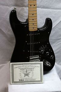Fender Stratocaster 2013 Black Autographed Electric Guitar #266114