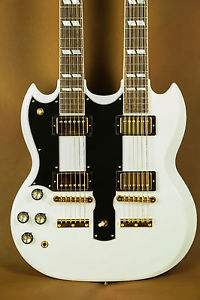 Gibson EDS-1275 Lefty Alpine White Left Handed Double Neck Electric Guitar