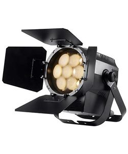 7x20W 140W COB LED Theater PAR Light w/ Motorized Zoom & 4 Panel Doors 3200° K