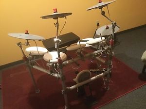 KAT KT3 Advanced High Performance 6-Piece Red Accented Digital Drum Set
