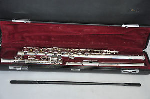Yamaha YFL 481II YFL 48 1II Open Hole Inline Silver Flute Made in Japan 925 Case