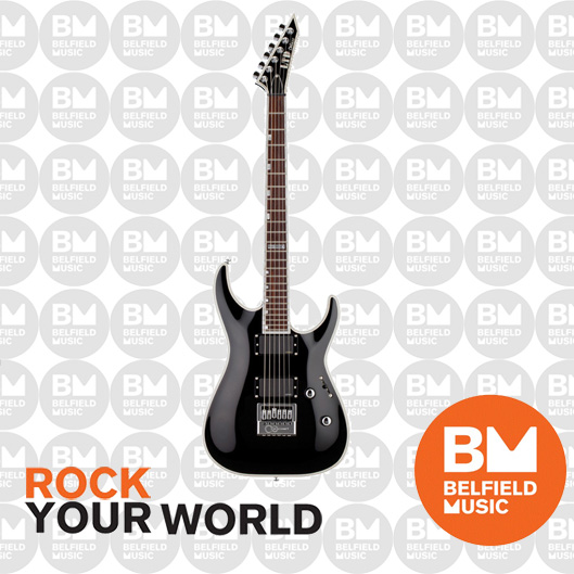 ESP LTD MH-1000 Horizon Electric Guitar Gloss Black Evertune Bridge EMG Pickups