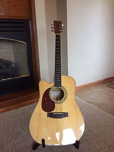Zager EZ-Play LEFT handed 6-String Autograph Acoustic Electric Guitar!!!