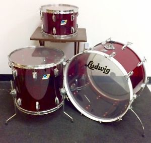 Vintage Ludwig Vistalite Drum Set - RED - Made in USA