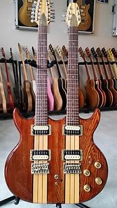 Vintage 1980s Cort 12 6 double neck guitar neck Rare collectors neck thru Japan