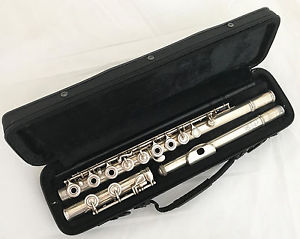 Antique G.MARCHIONI Paris 944 French Silvered Flute - open holes