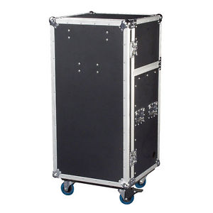 DAP-Audio Flightcase Rack/Konsole Mobil für Mixer/CD etc., 19" Schwarz