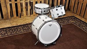 GRETSCH DRUMS Vintage One Nighter Plus Round Badge Drum Set White Marine Pearl