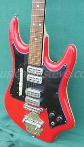 way cool 1960s Crucianelli Triple Cutaway ELLI SOUND 4 pickup pearloid treasure!
