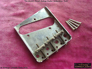 Vintage 1955 Fender Telecaster Bridge Plate PAT PEND Tailpiece Plate 1954 TELE !