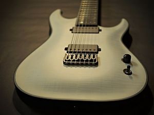 Great Condition TransWhite Schecter Keith Merrow 7 String - KM 7