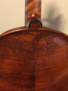 4/4 European Violin Handmade in Romania by Gliga | Celtic Flower Ornament