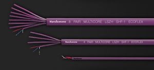 20¥AL  Vandamme Purple 8 Pair Multicore Cable LSZH SHF-1 Ecoflex 278-418-000 75m