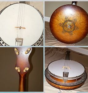 1920's Vintage Tenor Banjo Rare "The Rose" MINT