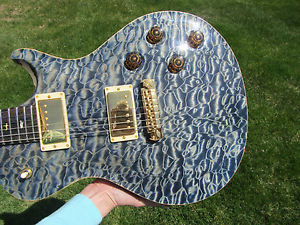 Prs Private Stock 1 Piece Killer Quilt  Faded Denim Brazilian Semi Hollow S/C