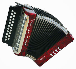 NEW Weltmeister Diatonic 21 Button Accordion Model 406 MM Made in Germany