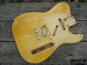Vintage 1955 Fender TELECASTER Body Tele Blackguard White Guard 1954 1953 1952