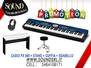 CASIO PX 560 MBE - PRIVIA - PIANO DIGITALE ARRANGER CON  STAND + CUFFIA + SEDUTA