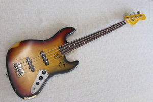 NASH JB63 "Jaco" influence J-Bass medium distressed 3 tone sunburst