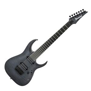Ibanez Iron Label RGAIX7FM Electric Guitar, Trans Gray Flat Ex Display