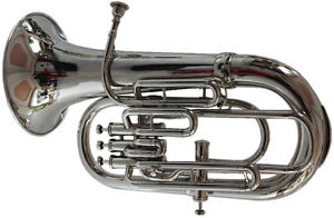 EUPHONIUM~BB/F-4-VALVE"CHROME-_WOW-W_CASE-MP-SUPERB"SOUND-TUBA-"TRUMPET