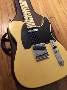 GENUINE AMERICAN FENDER TELECASTER, 1951-52, Blonde Ash, Maple Neck, USA, Tele