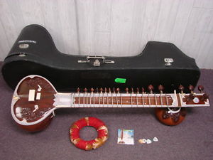 49" Surasree Sitar Indian String Instrument Bangladesh w/ Accessories and Case
