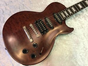 EDWARDS E-I-135QM Les Paul Brown Maple top Mahogany back Electric with Soft Case