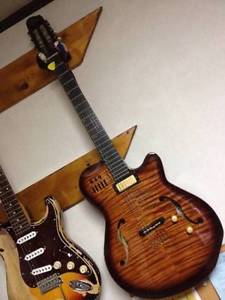 Godin Multiac Jazz Semi Acoustic Type Rare Brown E-Guitar Free Shipping