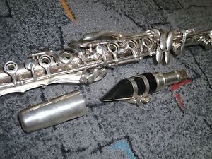 silberne Metallklarinette HOLTON, Klarinette, clarinet, clarinette, clarinetto