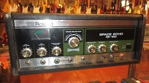A Super Clean Vintage Original 1970s RE-150 Roland Space Echo Black And Green