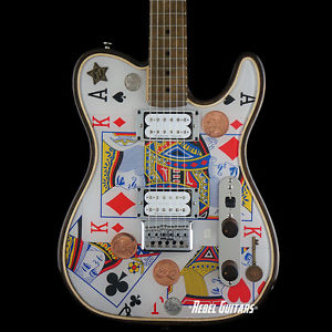 Walla Walla Guitar Company Maverick T-Top Polymer “King Cards” Tele Guitar