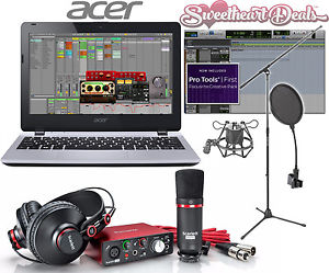 Focusrite Scarlett Solo Studio Package Laptop Ableton Pro Tools Recording Bundle