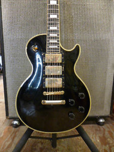 Vintage Burny RLC-65 '57model Black 80s Electric Guitar Made in Japan LP Custom
