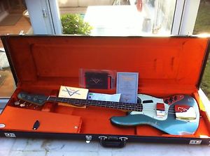 MINT 2016 FENDER CUSTOM SHOP USA 1964 RELIC JAZZ BASS GUITAR RARE COLOUR + CASE