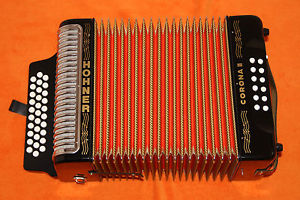 ⭐️⭐️ Knopfakkordeon Hohner Corona II Akkordeon Harmonika accordion acordeón ⭐️⭐️