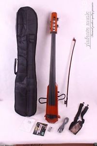 4/4 New Electric Cello Silent Powerful Sound Ebony Part Hand Play#EC13
