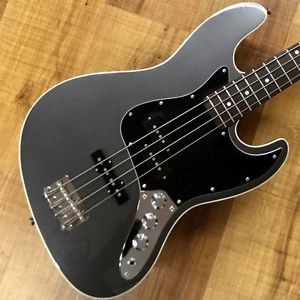 Fender Japan Aerodyne Jazz Bass AJB UGB Silver Electric Guitar with Soft Case