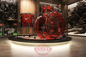 Pearl Crystal Beat 4-piece Ruby Red Acrylic Drum Set (10-12-14-22) - New!