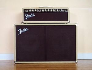 1962 Fender Bandmaster Blonde Piggyback Vintage Brownface Tube Amp Oxford 12M6