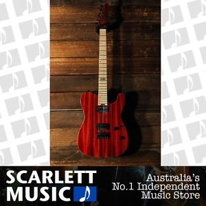 ESP USA TE Custom Zebra Wood Top Scarlett Red Electric Guitar *BNIB*
