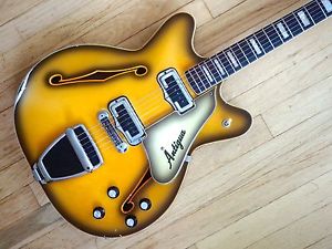 1967 Fender Coronado II Vintage Hollowbody Electric Guitar Antigua, Wildwood