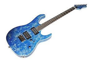 SPEAR GUITAR Halberd Hard Tail Blue Marble SG-GDHT-BML E-guitar