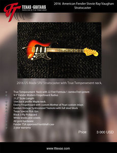 Fender American Stevie Ray Vaughan Stratocaster with True Temperament