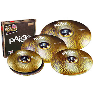 Paiste Rude Cymbal Set Promo Pack 14" Hi-Hats 20/22" Ride/Crash + FREE 18 Crash