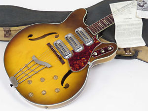 1963 Harmony H75 Silvertone Guitar with Original Case and Tags