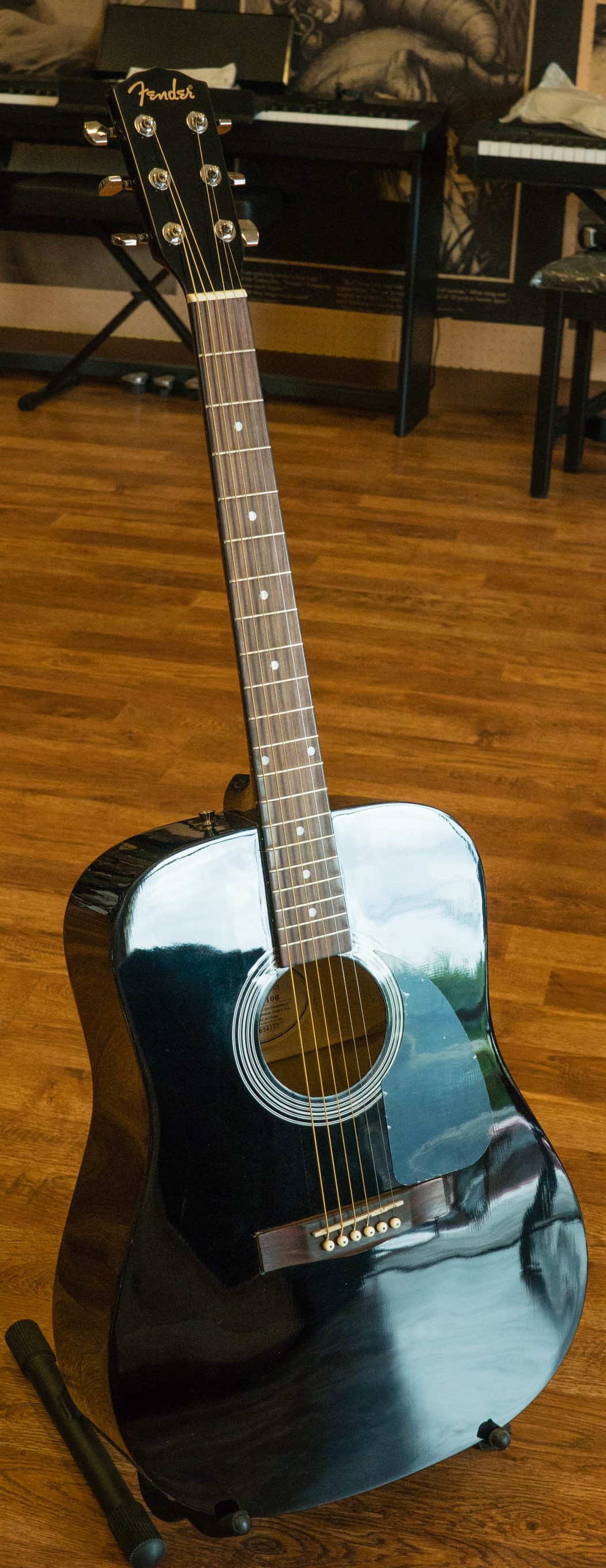 Fender FA-100 Acoustic Guitar - Black w/ Gig Bag